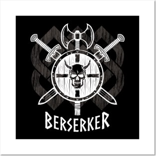 Berserker Viking wild warrior Posters and Art